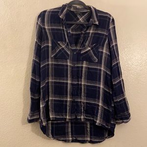 New Look Blue Plaid Top (US 4)